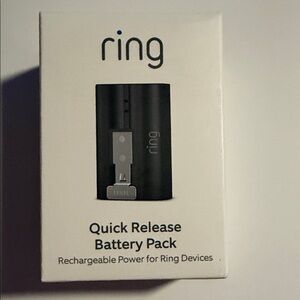 Ring Rechargeable Battery Pack - Black and Silver